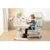 Children Kids Ergonomic 1M Study Desk with Adjustable Double-Winged Swivel Chair Set